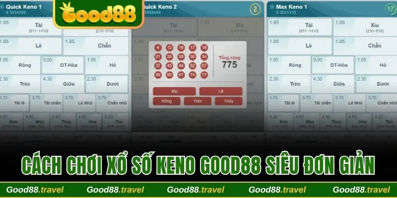 Cách chơi xổ số Keno Good88 siêu đơn giản
